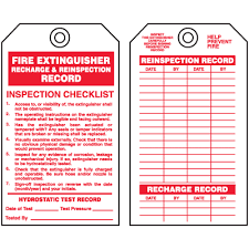 Visually inspect portable fire extinguishers monthly. Fire Extinguisher Tags Recharge And Reinspection Record Seton