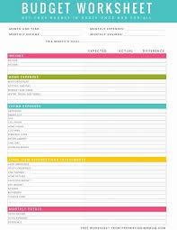 Free Printable Budget Templates Beautiful Free Printable Household Bud Worksheet Excel Budgeting Worksheets Budget Worksheets Excel Business Budget Template