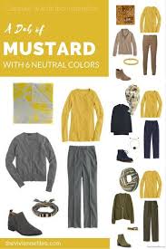 Colors that match mustard yellow. Capsule Wardrobe Color Palette A Dab Of Mustard With 6 Neutral Colors The Vivienne Files