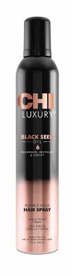 Black seed oil regulates imbalanced hair growth cycle and activates the hair follicles. Chi Luxury Black Seed Oil Flexible Hold Hair Spray