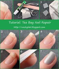 Wacky Laki Tutorial Tuesday Tea Bag Nail Repair Nail Repair Repair Broken Nail Damaged Nails