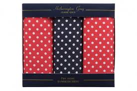 A piece of cloth, usually square and often fine and elegant, carried for wiping the face, eyes, nose or hands. Red And Navy Blue Extra Large Spotted Handkerchiefs Gents Shop