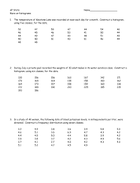 In this worksheet, i've got a list of 100 names and ages. Histograms Worksheet