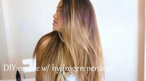 Most bleaching products contain dilute hydrogen peroxide and ammonia whose skin absorption is relatively minimal. Diy Super Easy Ombre Hair W Hydrogen Peroxide Hair Highlights Diy Highlights Hair Diy Hair Videos