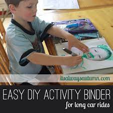 How To Make A Road Trip Binder To Keep Kids Busy On Long Car Rides It S Always Autumn Road Trip Activities Airplane Activities Business For Kids