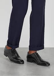 Men's tilden cap oxford shoe. Santoni Black Leather Oxford Shoes Harvey Nichols