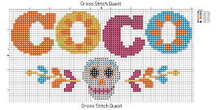 Free Pixar S Coco Cross Stitch Pattern Logo Disney Cross Stitch Patterns Holiday Cross Stitch Patterns Cross Stitch Patterns