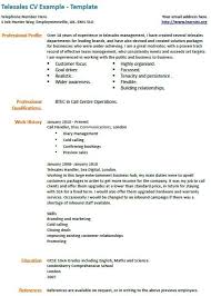 Telesales Cv Example Cv Examples Resume Examples Free Resume Examples