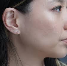 Tiny Opal Peach Stud Earrings (pairs)