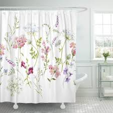 Even though, the size of scalloped border isn't as big as the main object, but this accessory can give a big impact on the overall appearance. Pknmt Watercolor Floral Pattern Delicate Flower Wildflowers Pink Tansy Pansies Shower Curtain 60x72 Inches Walmart Com Walmart Com