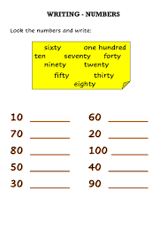 Money in ones tens and hundreds. Writing Numbers Tens Worksheet
