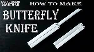 How does a butterfly knife work? How To Make A Butterfly Knife Out Of Paper Easy Origami Masters Youtube