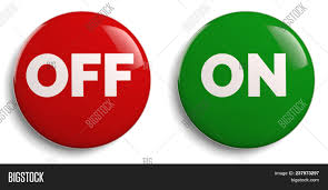 When the switch is pushed in, the circuit is closed and the power is on. Off Button Red Round Image Photo Free Trial Bigstock