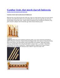 Tangga nada pentatonic major pada dasarnya terdapat pada musik sunda, jawa, jepang dan beberapa yang lain.untuk tangga nada sunda. Doc Gambar Jenis Alat Musik Daerah Indonesia Gambar Jenis Alat Musik Daerah Indonesia Zidane Al Ayubi Academia Edu