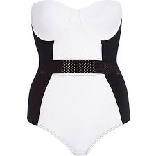 Black And White Bathing Suits River Island Black And White Colour Block Swimsuit 16 Liked On Polyvore Featuring Swim Black And White Bikini Black And White Swimsuit Colorblock Swimsuit