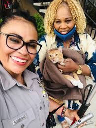 Animal Control Off. Camacho Rescues Simba Off. Camacho literally went above  and beyond as she had to borrow a tall ladder to rescue Simba who had  climbed up a tree and would