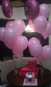 Birthday For Girlfriend Balloons Cake Presents