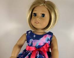 Unicorns, Stars and Glitter 18 Inch Doll Dress, Made to Fit 18 Inch Dolls  Such as American Girl Dolls and Similar Dolls
