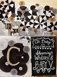 Black White Gold Baby Shower Party Ideas Photo 12 Of 15 Gold Baby Showers Bow Tie Baby Shower Baby Shower