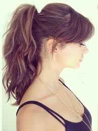 Gorgeous High Ponytail With Side Swept Bangs 2016 Full Dose Thick Hair Styles Hair Styles Side Swept Hairstyles