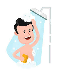 Happy Smiling Man Take Shower In The Bathroom Vector Modern Flat Style Cartoon Spon Modern Vector Style Flat Bathroom Smiling Man Shower Vector