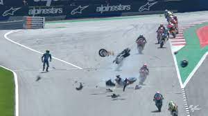 Very bad accident, anxiety for the rider (video) (on saturday 29 may 2021) a little while ago at mugello during a race of motogp a ugly accident has seen the young dupasquier involved, there is anxiety. Motogp Enormous Moto2 Crash Brings Out The Red Flag Facebook
