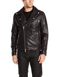 Dkny Jeans Men S Washed Leather Biker Jacket Dkny Jeans Mens Jeans Biker Jacket
