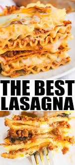 Easy Beef Lasagna Recipe Is Loaded With Ground Meat And 4 Types Of Cheese Mozzarella Parmesan Cheddar A Beef Lasagna Recipe Easy Lasagna Recipe Beef Lasagna