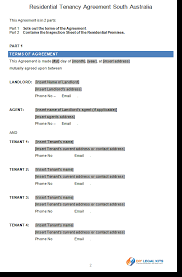 residential tenancy agreement south australia sa rental agreement
