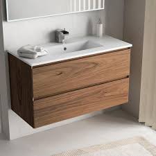 Meuble Salle De Bain Bois Noyer 101 Cm Vasque Ceramique Cordoue Badezimmer Umbau Badezimmer Badezimmer Dekor