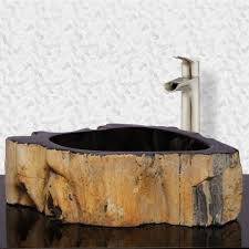 Petrified wood (from the latin root petro meaning 'rock' or 'stone'; Petrified Wood Sink Black Java Natural Stone