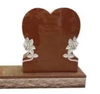 Wholesale Custom Carved Rose Love Heart Headstones With Red ...