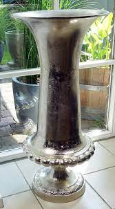 Vase Aluminium Silber Xxl 90 Cm Bodenvasen Bodenvase Silber Bodenvase Dekorieren
