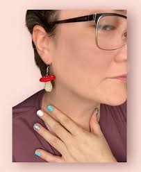 Ravelry: Amanita Muscaria Mushroom Earrings pattern by Amy Gore Bishop