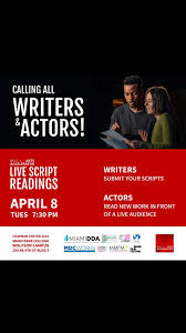 📝🎭🎬🎥⭐️Calling All Writers, Filmmakers & Actors!🚨2nd Annual Live Script  Readings, Tues., April 8, 2025 @ 7:30 pm!, Calling All Writers, Filmmakers,  and Actors!, The Arts Accelerator presents Live ...