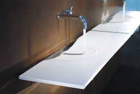 Corian Colour Glacier White Application Washplane Design By Omvivo Bagno