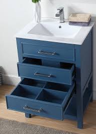 Ideal for maximising bathroom space. 24 Adelina Contemporary Small Slim Narrow Teal Blue Bathroom Vanity