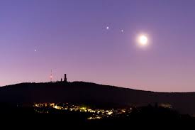 Jupiter und saturn stehen sich so nahe wie seit 400 jahren nicht mehr. Konjunktion Von Saturn Jupiter Mars Und Mond Spektrum Der Wissenschaft