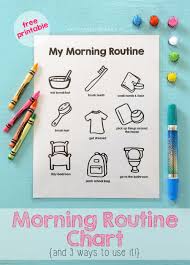 morning routine chart archives mama papa bubba