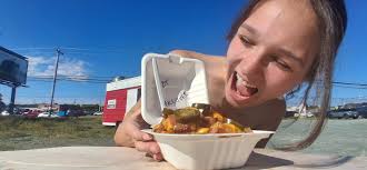 Burger and poutine at local spot
