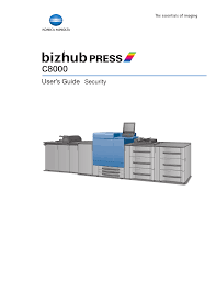 Bizhub 36/42 administrator operations user guide. Konica Minolta Bizhub Press C8000 User Manual Manualzz