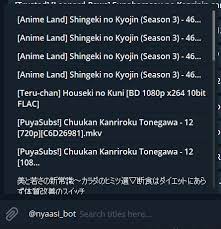 GitHub - ejnshtein/nyaasi-bot: Nyaa.si Telegram bot