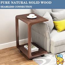 Lower shelf is covered in tightly woven rattan peel. Solid Side Table Sofa Side Coffee Table Nordic Corners Of The Simple Removable With Wheel U Shaped Bedroom Lazy Bedside Table Shopee Singapore