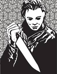 Horror Coloring Pages 02 Halloween Coloring Pages Michael Myers Halloween Scary Halloween Coloring Pages