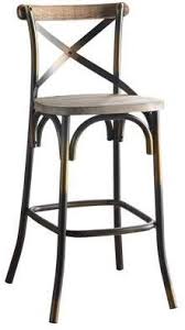 Acme Zaire 29 Industrial Metal Bar Chair In Antique Copper Walmart Com Bar Stools Bar Chairs Stool