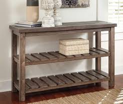 Signature Design By Ashley Vennilux Brown Console Table Big Lots Rustic Sofa Wooden Pallet Furniture Pallet Furniture