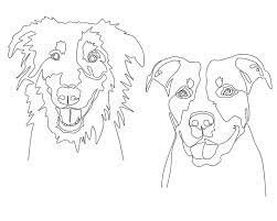 One Line Pet Portrait Custom Line Drawing Dog Sketch From Etsy Drawings Minimalist Dog Tattoo Line Drawings Pet Portraits