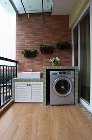 Thanks to thegreenapplehome for her inspir. Decor Balcony Condo Apartment Balcony Decorating Outdoor Laundry Rooms Small Balcony Decor