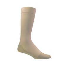 Copper Sole Socks Compression Knee Hi Tan Beige