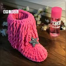 Pembe Pembe Gonlum Sende Kadife Orgu Ev Botu Kaydirmaz Tabanli Boncuk Orgu Tig Isi Dantel